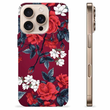 Funda de TPU para iPhone 16 Pro - Flores Vintage