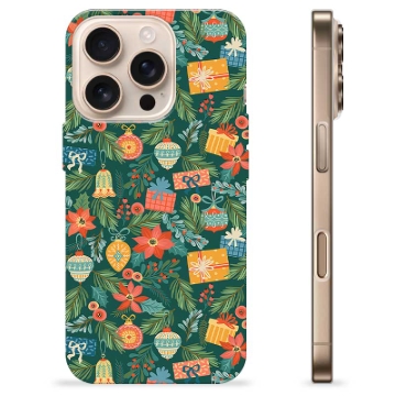 Funda de TPU para iPhone 16 Pro - Decoración Navideña