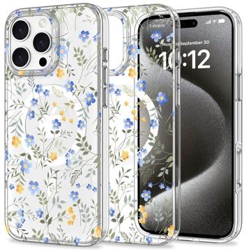 Funda Tech-Protect MagMood para iPhone 16 Pro - Compatible con MagSafe - Flores de primavera