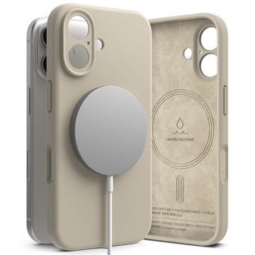 Funda MagSafe de silicona líquida Ringke para iPhone 16 - Piedra