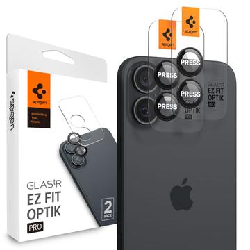 Spigen Glas.tR Ez Fit Optik Pro Protector para Lente de Cámara para iPhone 16/16 Plus - Negro