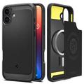 Carcasa de TPU Spigen Rugged Armor Mag para iPhone 16 - Negro