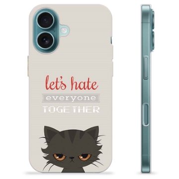 Funda de TPU para iPhone 16 - Gato Enfadado