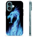 Funda de TPU para iPhone 16 - Dragón de Fuego Azul