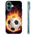 Funda de TPU para iPhone 16 - Pelota de Fútbol en Llamas