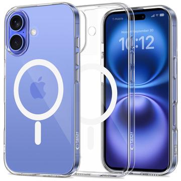 Funda de TPU magnética Tech-Protect FlexAir para iPhone 16 - Transparente