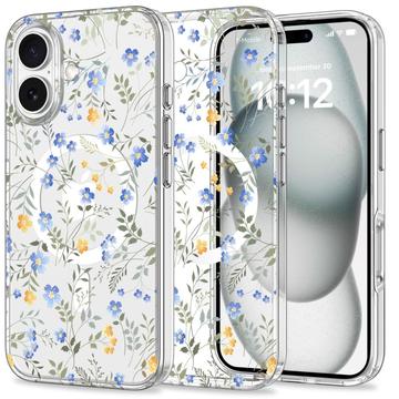 Funda Tech-Protect MagMood para iPhone 16 - Compatible con MagSafe - Flores de primavera