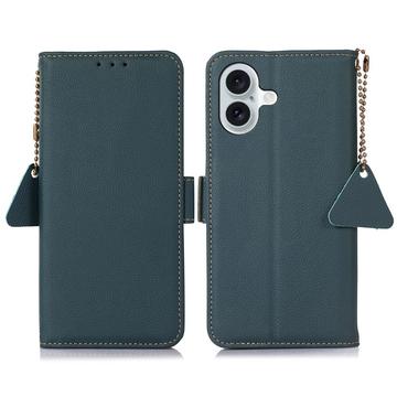 Funda con RFID para iPhone 16 - Estilo Cartera - Verde