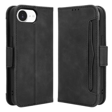 Funda tipo billetera con tarjetero para iPhone 16e - Negra