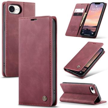 Funda Caseme Serie 013 para iPhone 16e - Estilo Cartera - Vino Tinto