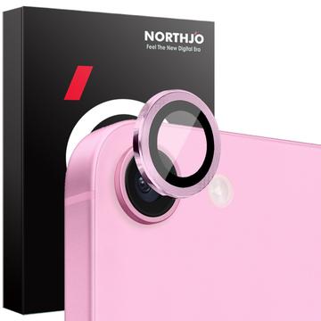 Juego de protectores de lentes para cámaras iPhone 16e Northjo - Rosa