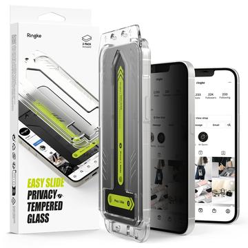 Protector de pantalla de cristal templado Ringke Easy Slide Privacy para iPhone 16e - 2 uds.