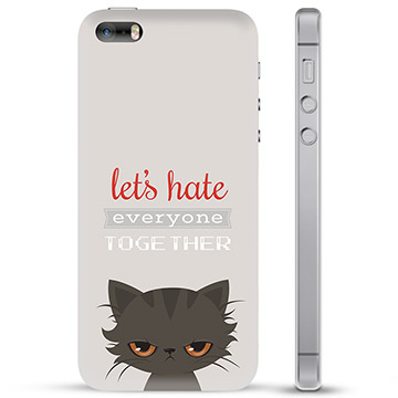 Funda de TPU para iPhone 5/5S/SE - Gato Enfadado