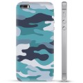 Funda de TPU para iPhone 5/5S/SE - Camuflaje Azul