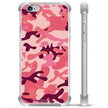 Funda Híbrida para iPhone 6 Plus / 6S Plus - Camuflaje Rosa