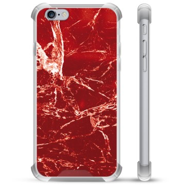 Funda Híbrida para iPhone 6 Plus / 6S Plus - Mármol Rojo