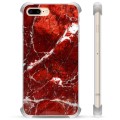 Funda Híbrida para iPhone 7 Plus / iPhone 8 Plus - Mármol Rojo