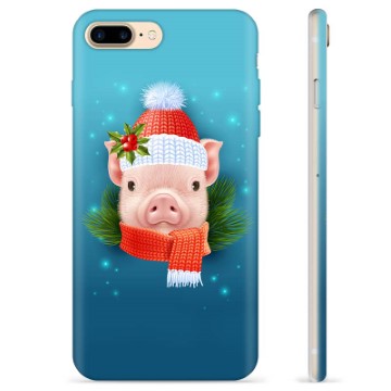 Funda de TPU para iPhone 7 Plus / iPhone 8 Plus - Piggy de Invierno