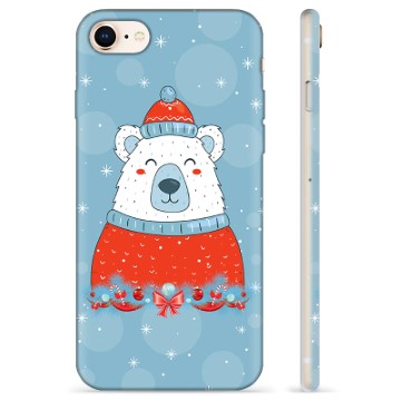 Funda de TPU para iPhone 7/8/SE (2020) - Oso de Navidad