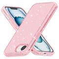 Funda Híbrida Stylish Glitter Series para iPhone 16e - Compatible con MagSafe - Rosa