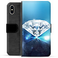 Funda Cartera Premium para iPhone X / iPhone XS - Diamante