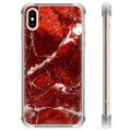 Funda Híbrida para iPhone X / iPhone XS - Mármol Rojo