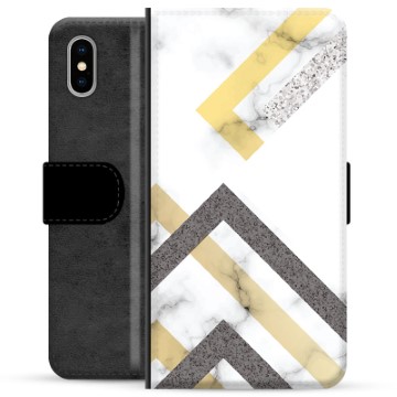 Funda Cartera Premium para iPhone X / iPhone XS - Mármol Abstracto