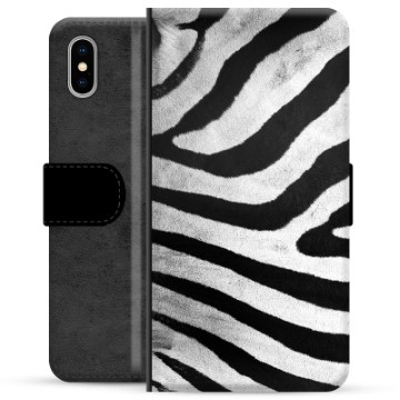 Funda Cartera Premium para iPhone X / iPhone XS - Cebra