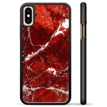 Carcasa Protectora para iPhone X / iPhone XS - Mármol Rojo