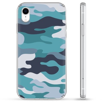 Funda Híbrida para iPhone XR - Camuflaje Azul