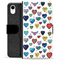 Funda Cartera Premium para iPhone XR - Corazones