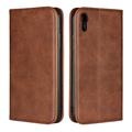 Funda con Cierre Magnético Retro para iPhone XR - Estilo Cartera - Café