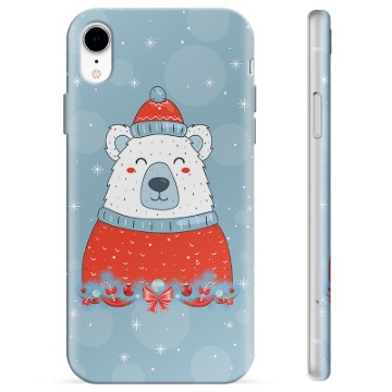 Funda de TPU para iPhone XR - Oso de Navidad