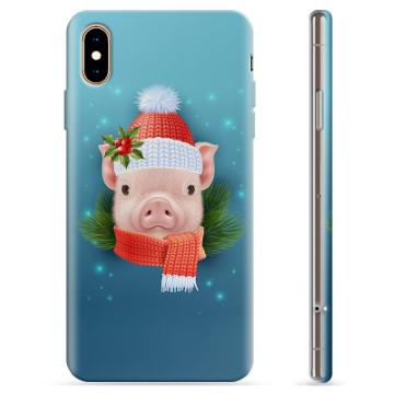 Funda de TPU para iPhone XS Max - Piggy de Invierno