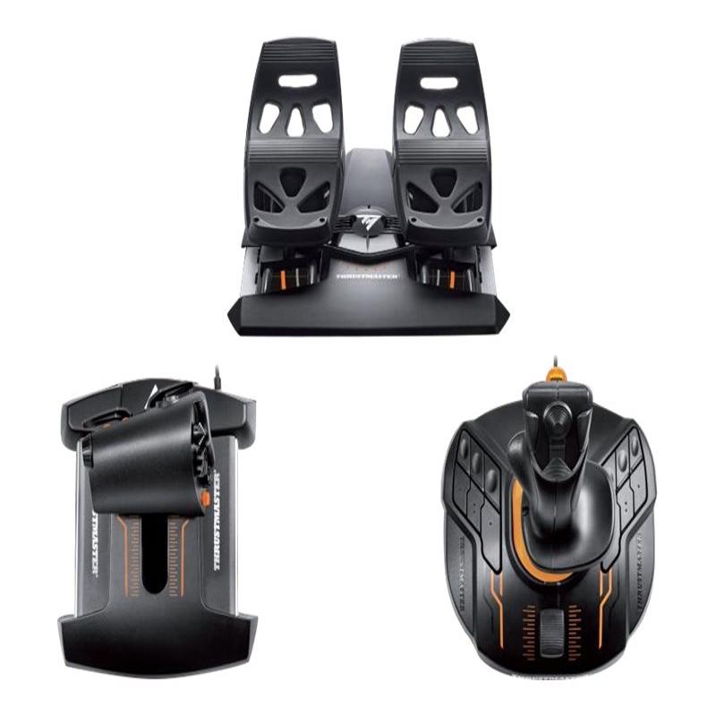 ThrustMaster T M FCS Flight Pack Joystick Acelerador Y Pedales