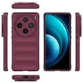 Carcasa de TPU Rugged para vivo X100 Pro - Vino Tinto