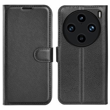 Funda con Cierre Magnético para vivo X100 Pro - Estilo Cartera - Negro