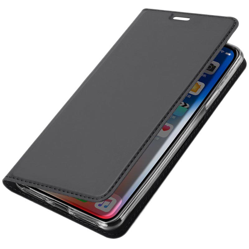 Funda con Tapa Dux Ducis Skin Pro para iPhone XR - Gris Oscuro