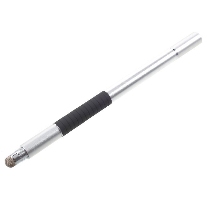 Stylish 3-in-1 Multifunctional Stylus Pen & Ballpoint Pen - Silver