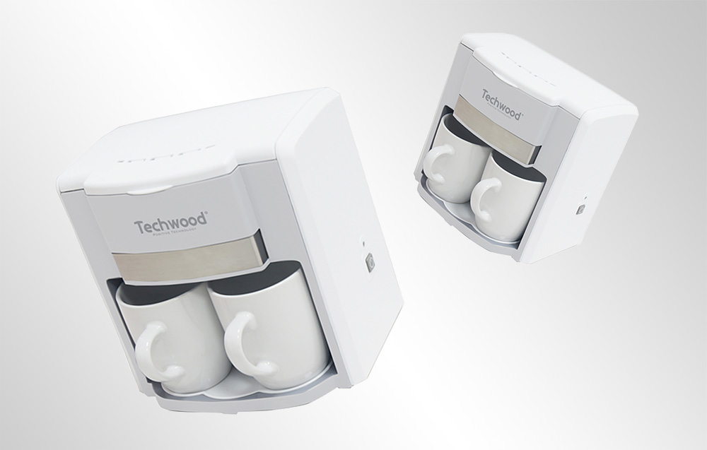 Techwood Cafetera pour-over 2 tazas - blanca